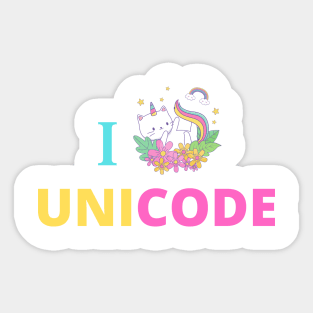 i love inicode Sticker